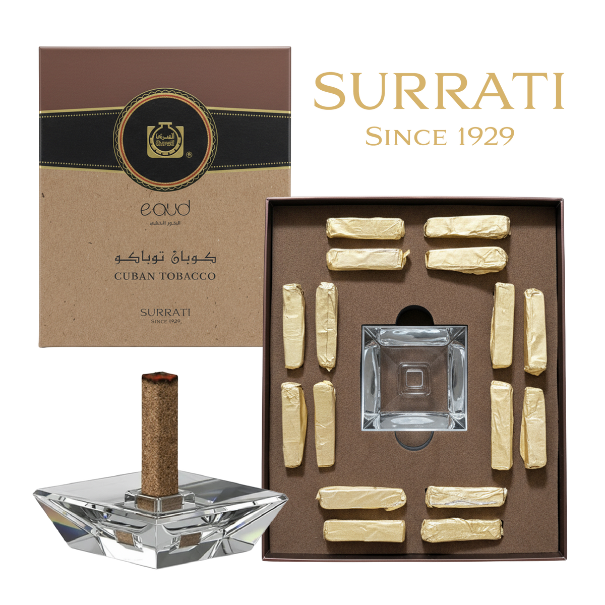Cuban Tobacco | E-Oud Bakhoor Sticks | 16 Sticks | 75g