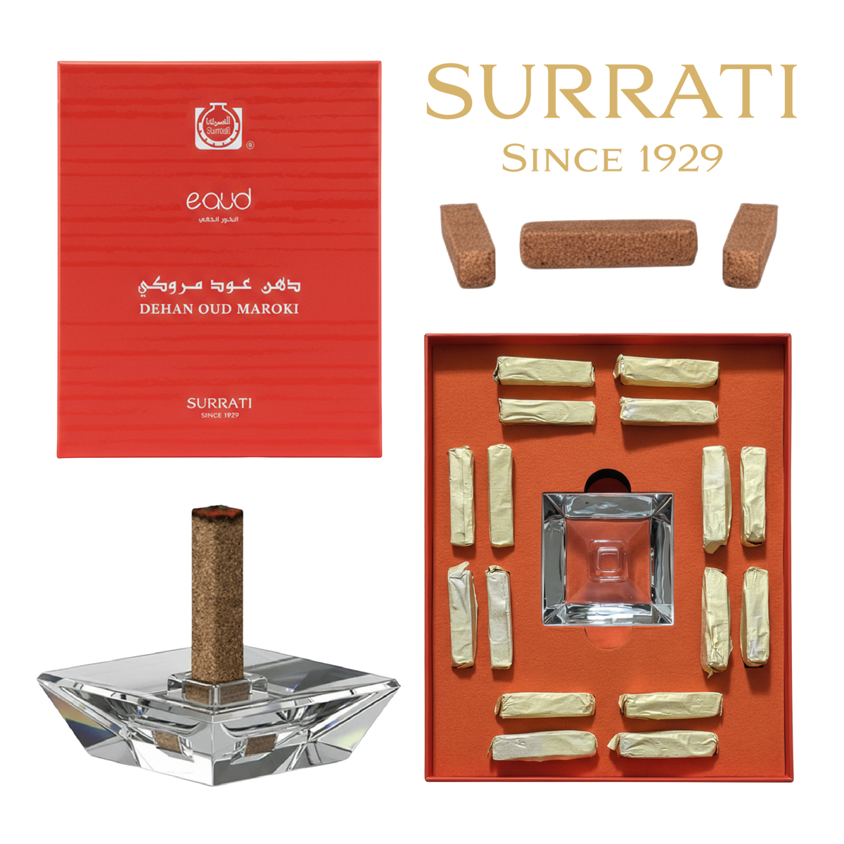 Dehan Oud Maroki | E-Oud Bakhoor Sticks | 16 Sticks | 75g