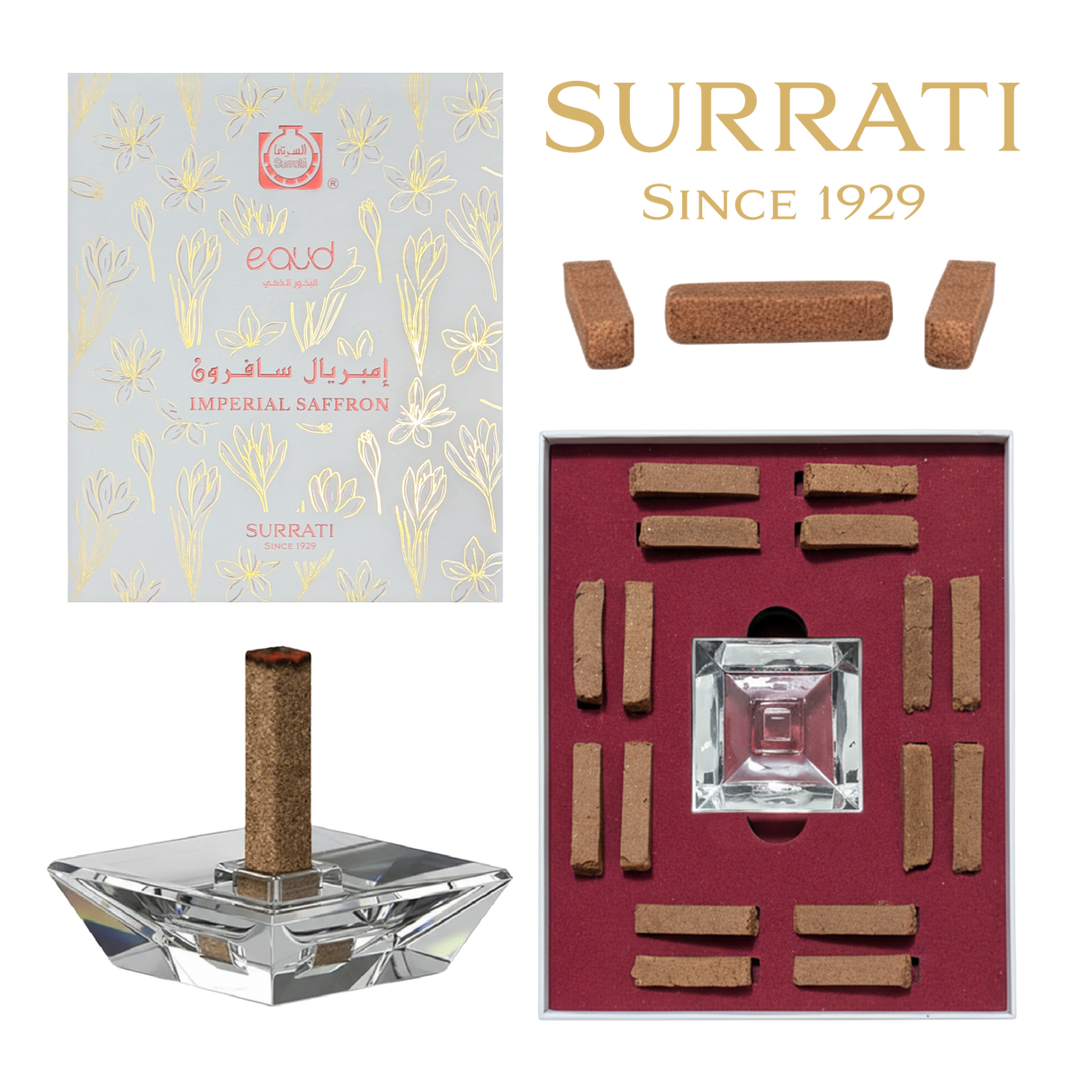 Imperial Saffron | E-Oud Bakhoor-Sticks | 16 Sticks | 75g