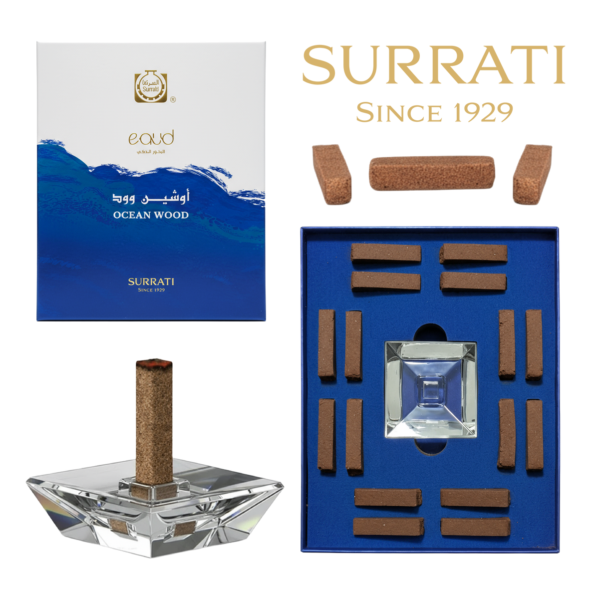 Ocean Wood| E-Oud Bakhoor Sticks | 16 Sticks | 75g