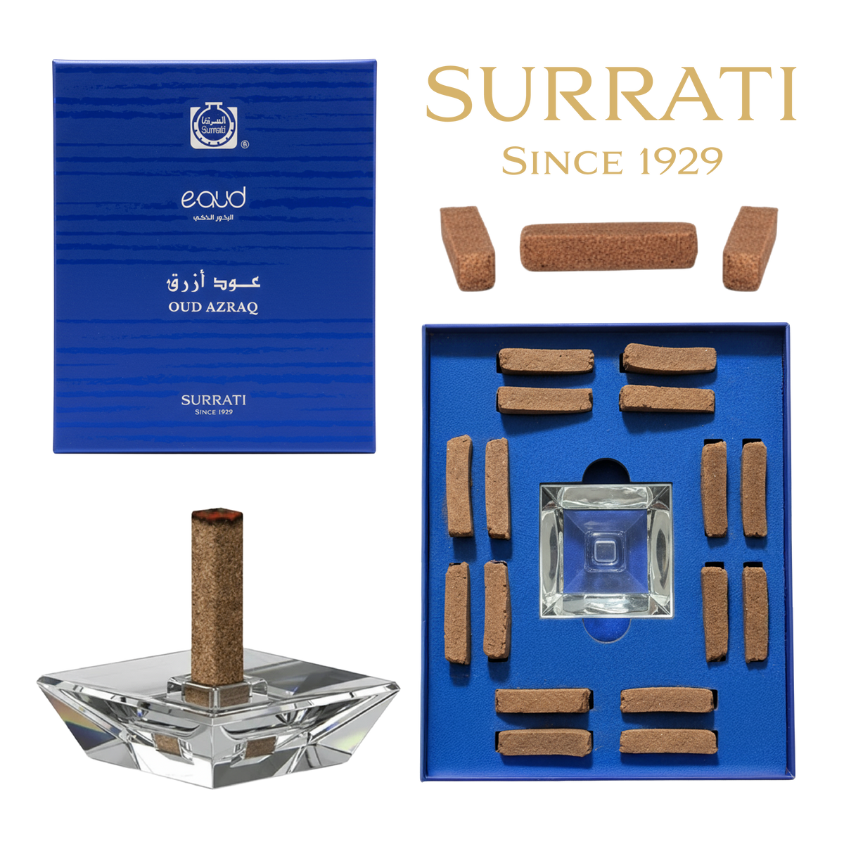 Oud Azraq | E-Oud Bakhoor Sticks | 16 Stäbchen | 75g