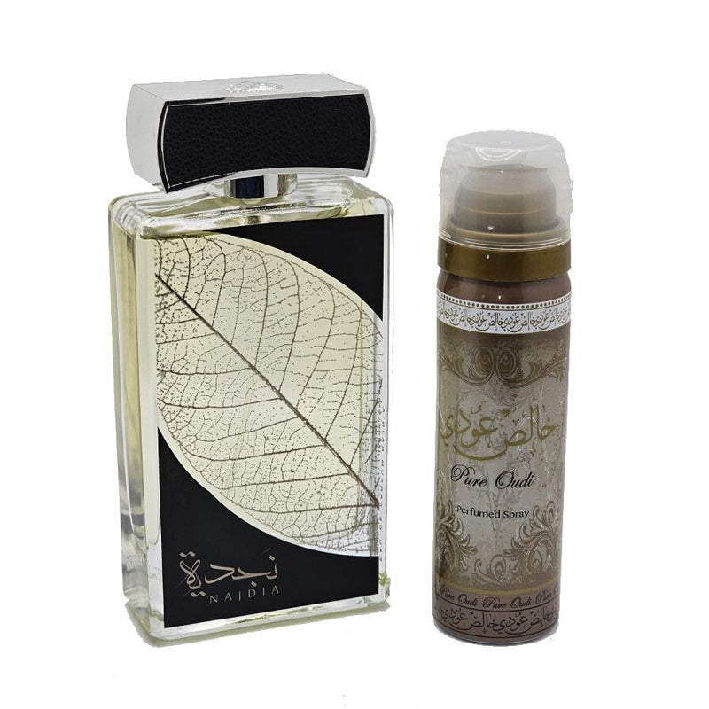 Lattafa Najdia for Men EDP Eau De Parfum mit 1,7 oz Deo 50ml und 3,4 oz Spray 100ml