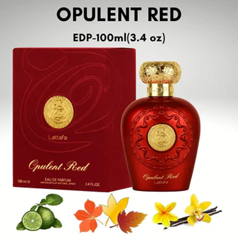 Lattafa Opulent Red EDP Eau de Parfum für Damen 3,4 Oz 100ml
