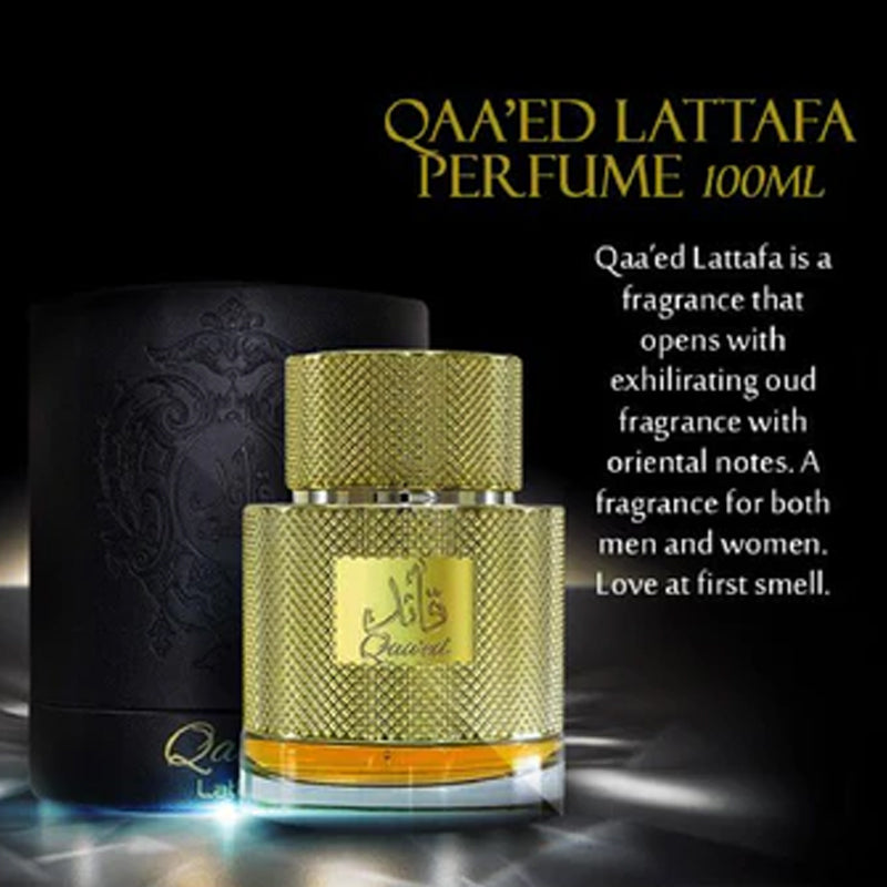 Lattafa Qaa’ed EDP Eau de Perfume for Unisex Fragrances 3.4 Oz 100ml