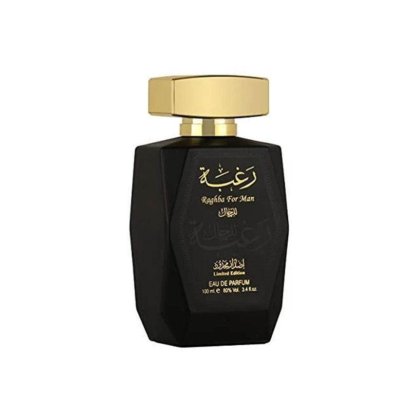 Lattafa Raghba for Man EDP Zerstäuberparfüm mit Deodorant 3,4 Oz 100ml