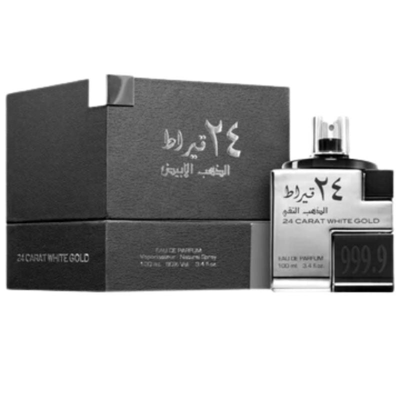 Lattafa 24 Carat White Gold Eau de Parfum for Everyone 3.4 Oz 100ml