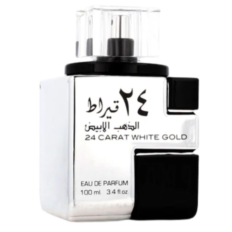 Lattafa 24 Carat White Gold Eau de Parfum for Everyone 3.4 Oz 100ml