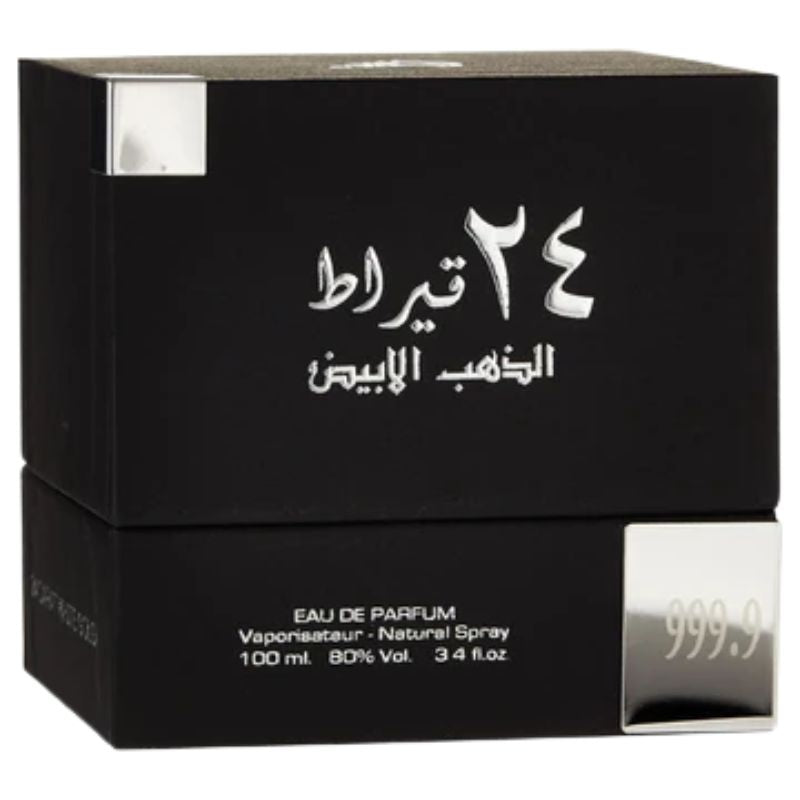 Lattafa 24 Carat White Gold Eau de Parfum for Everyone 3.4 Oz 100ml