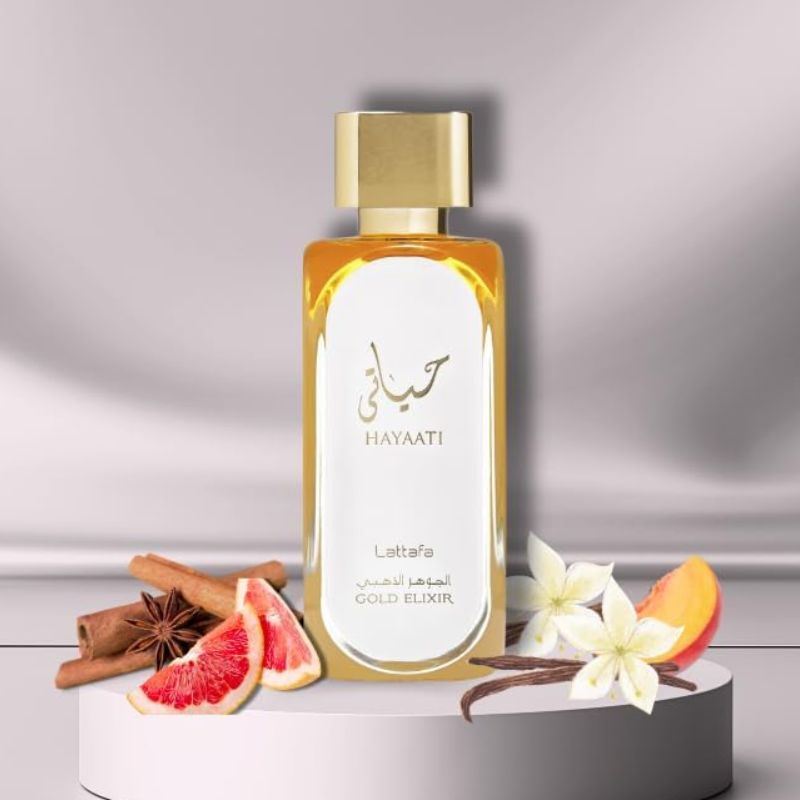 Lattafa Hayaati Gold Elixir Eau de Parfum for Everyone 3.4 Oz 100ml