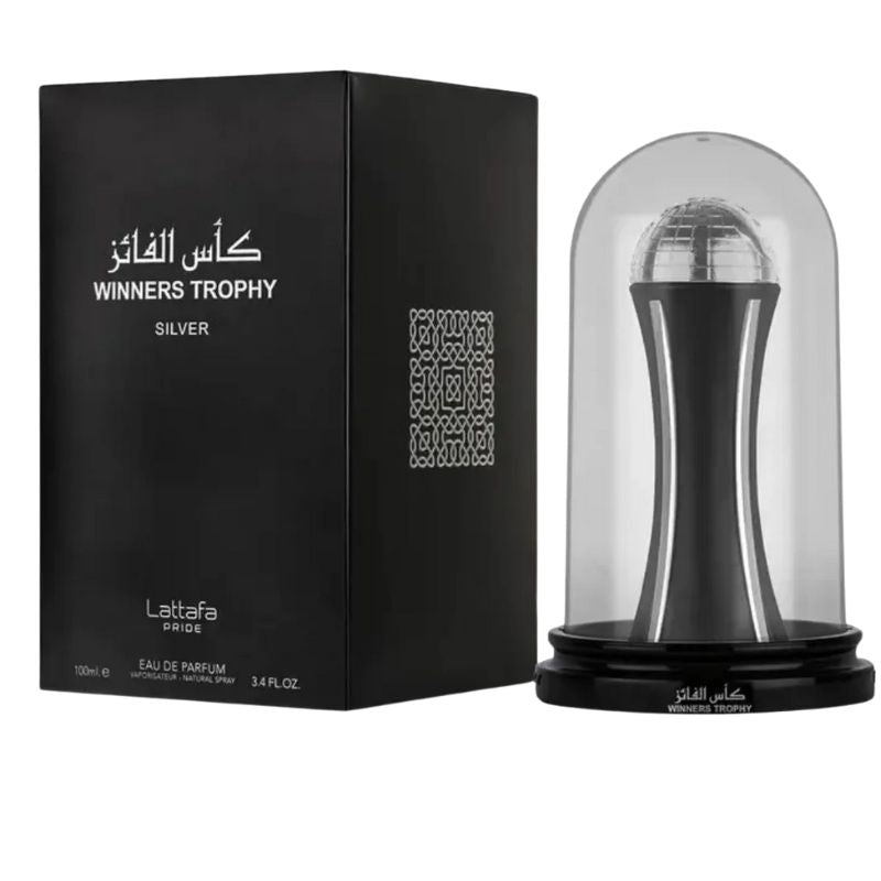Lattafa Pride Winners Trophy Silver Eau de Parfum for Everyone 3.4 Oz 100ml
