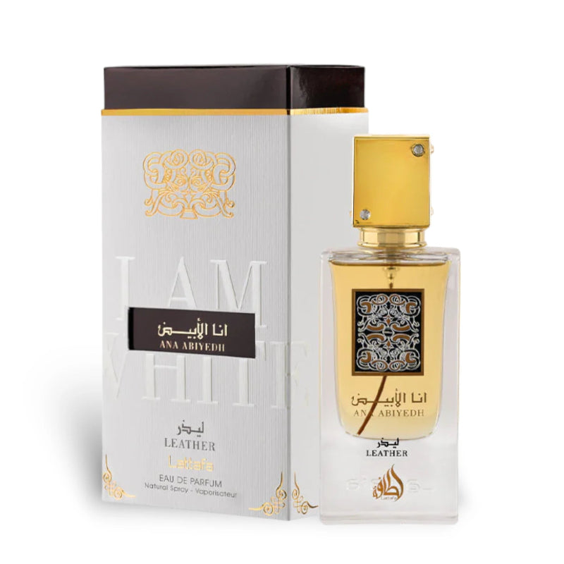 Lattafa Ana Abiyedh Leather [I am White] Unisex EDP Perfume Spray 