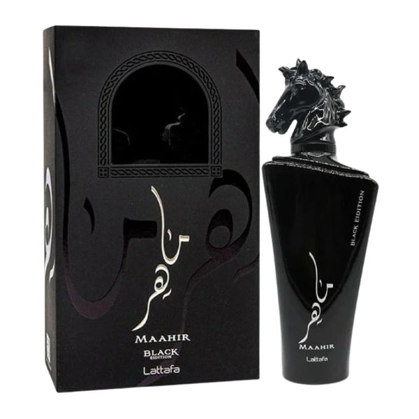 Lattafa Maahir Black Edition Eau de Parfum Spray for Everyone 3.4 Oz 100ml