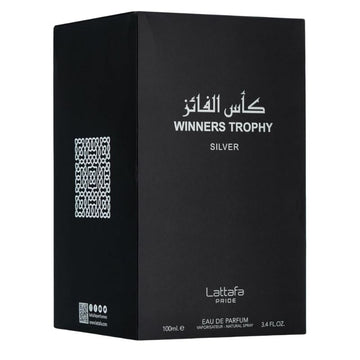 Lattafa Pride Winners Trophy Silver Eau de Parfum for Everyone 3.4 Oz 100ml