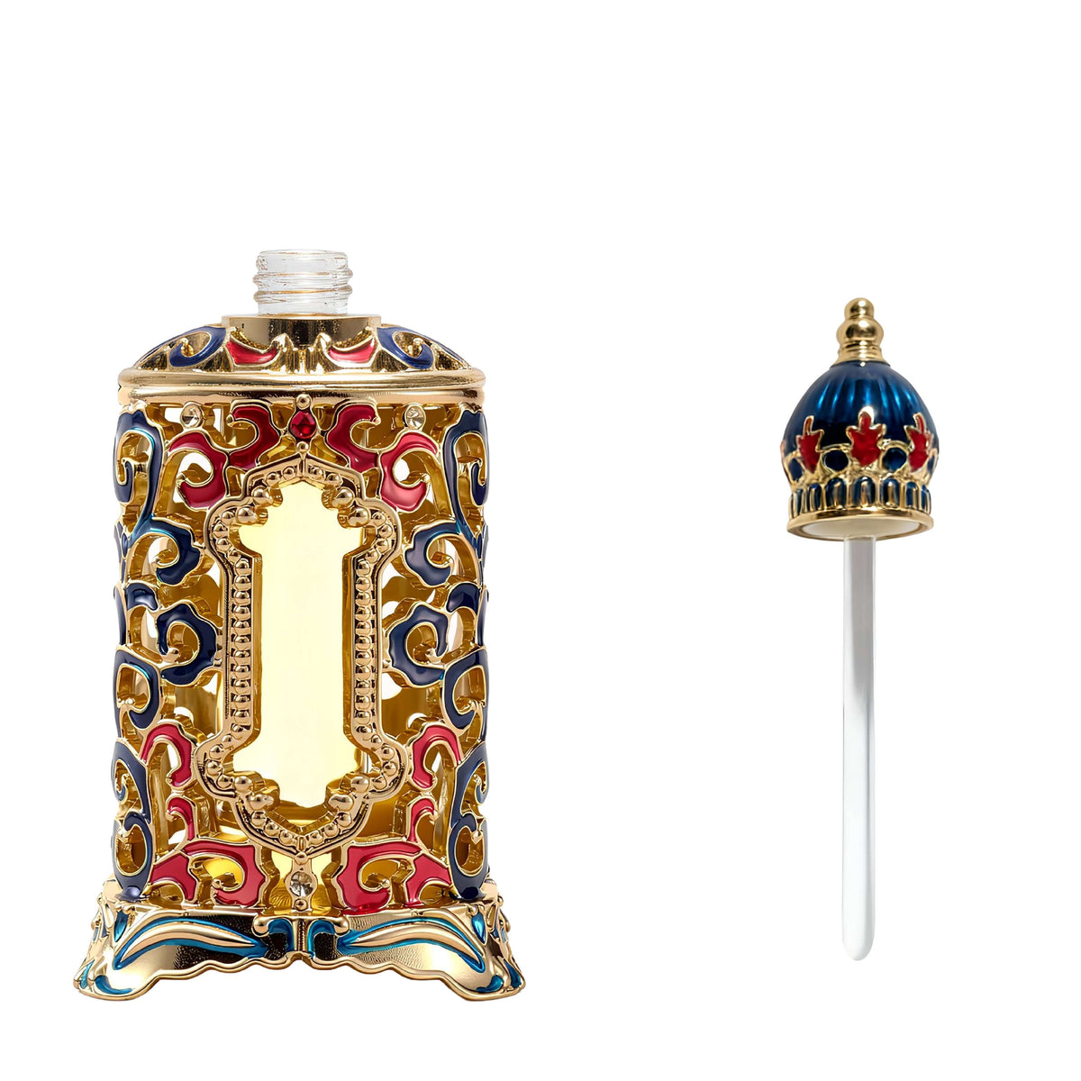 Sahar concentrated perfume oil 12ml bottle with ornate design and applicator from Surrati.